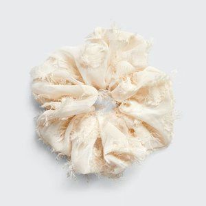 Kitsch Brunch Scrunchie with Frayed Linen Cream - New With Tags!!